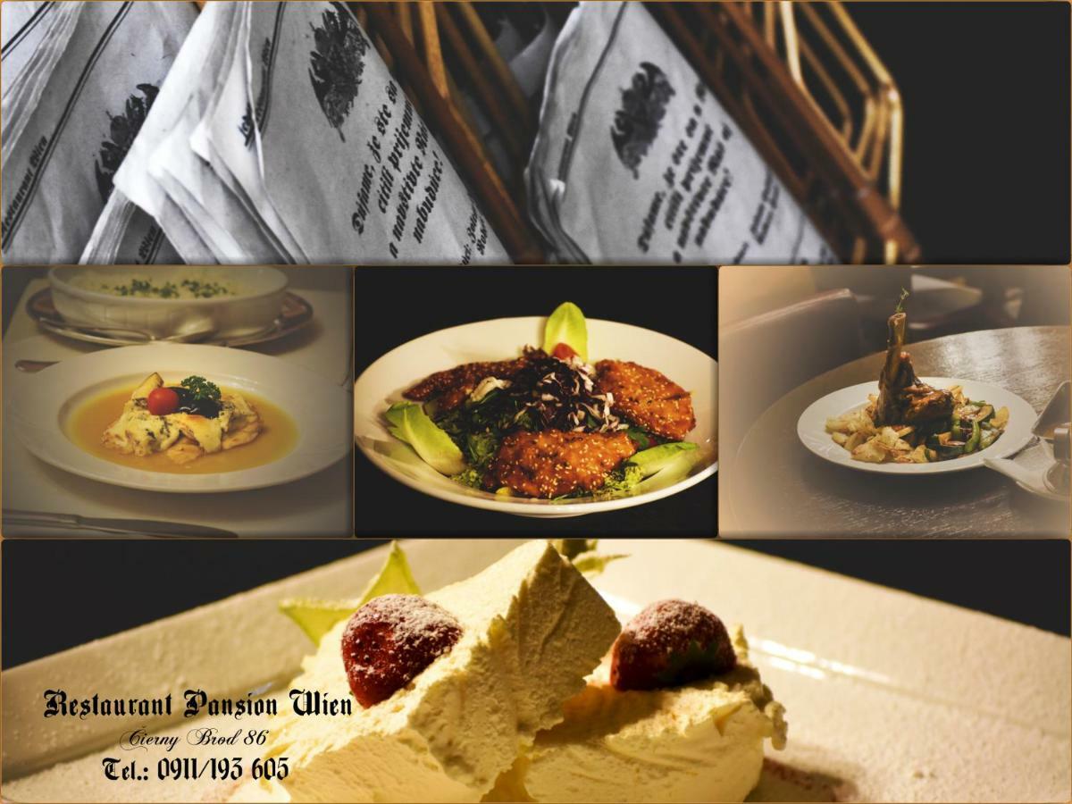 Restaurant Pansion Wien Cierny Brod Exterior foto